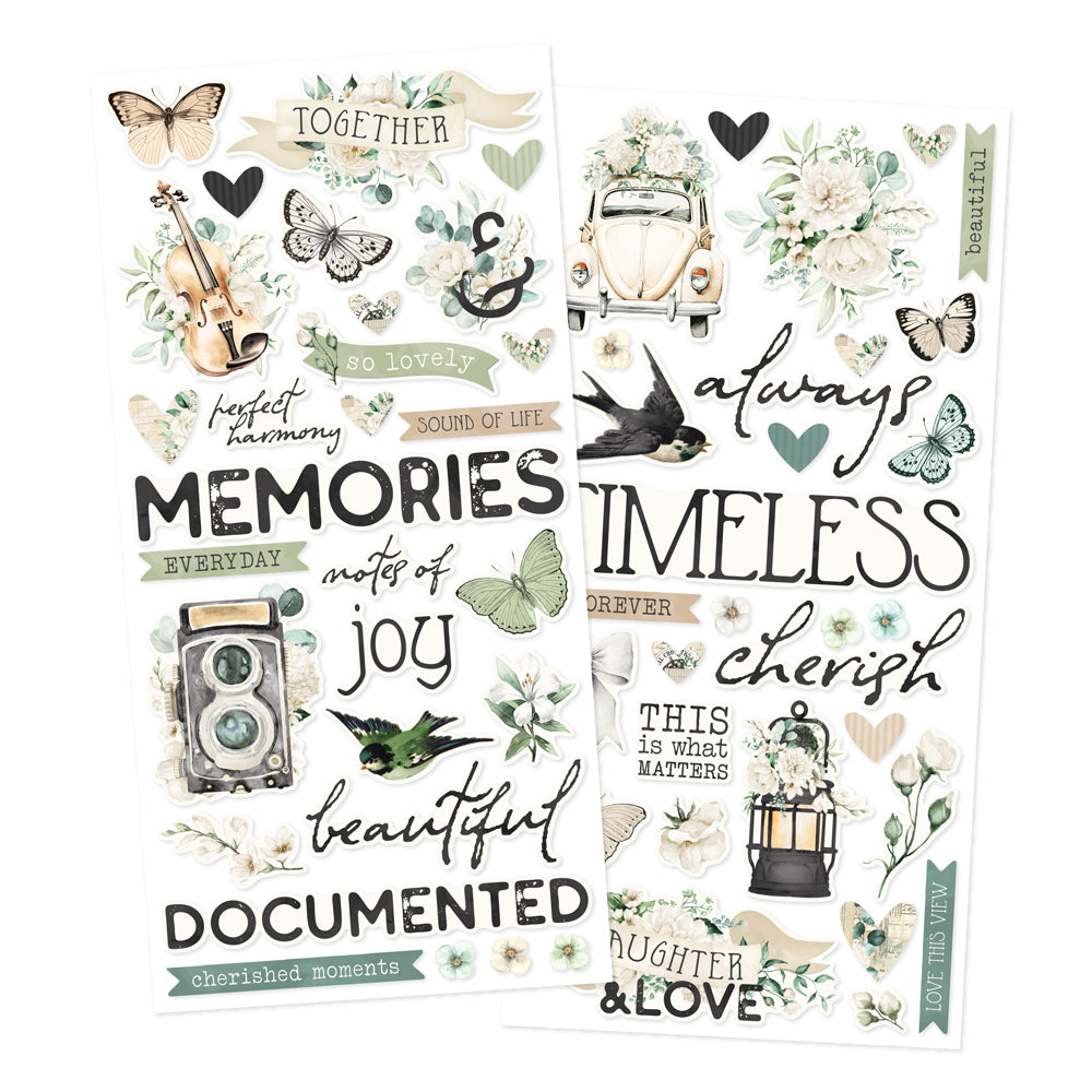 ***Pre-Order*** Simple Stories - Simple Vintage Timeless Harmony - Foam Stickers