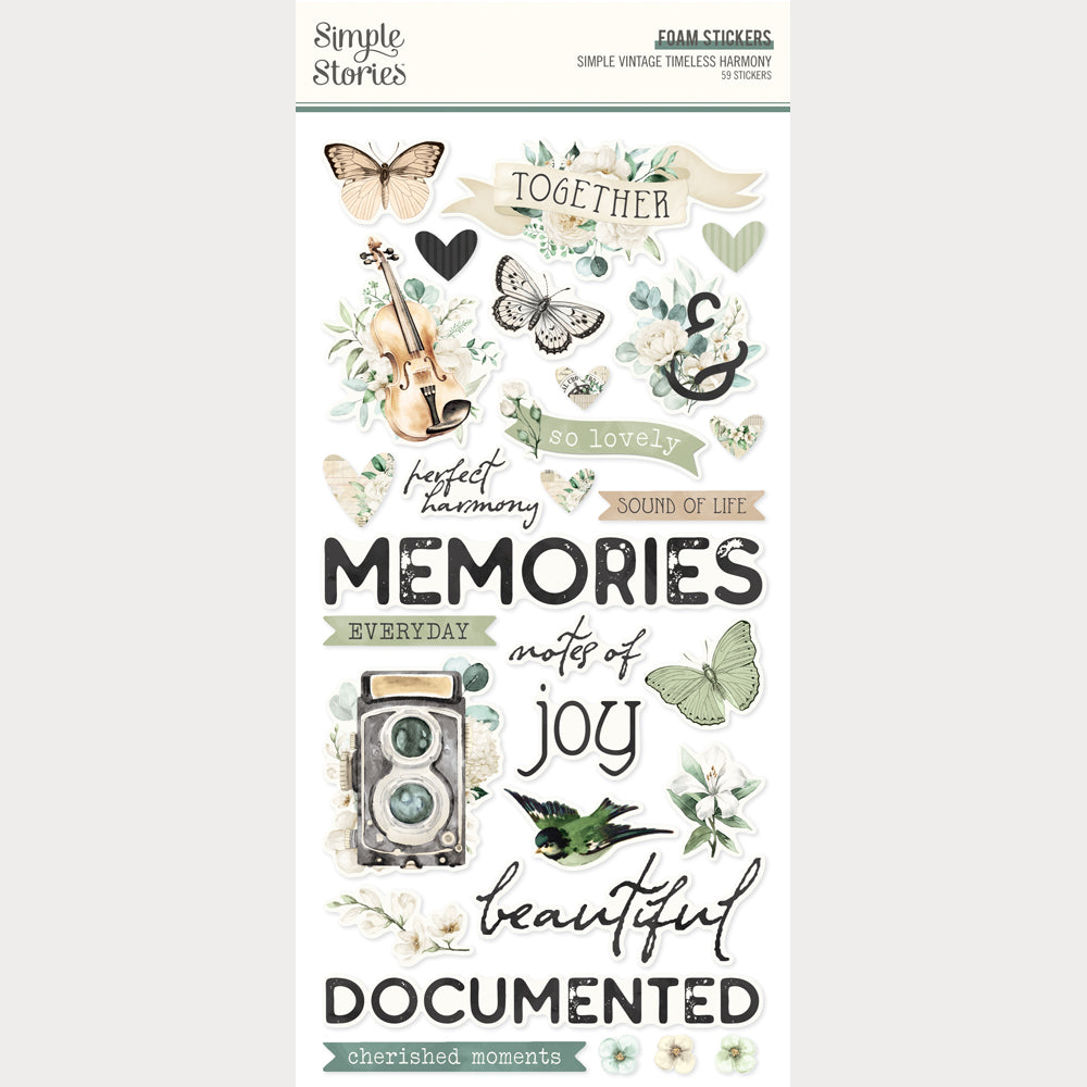 ***Pre-Order*** Simple Stories - Simple Vintage Timeless Harmony - Foam Stickers