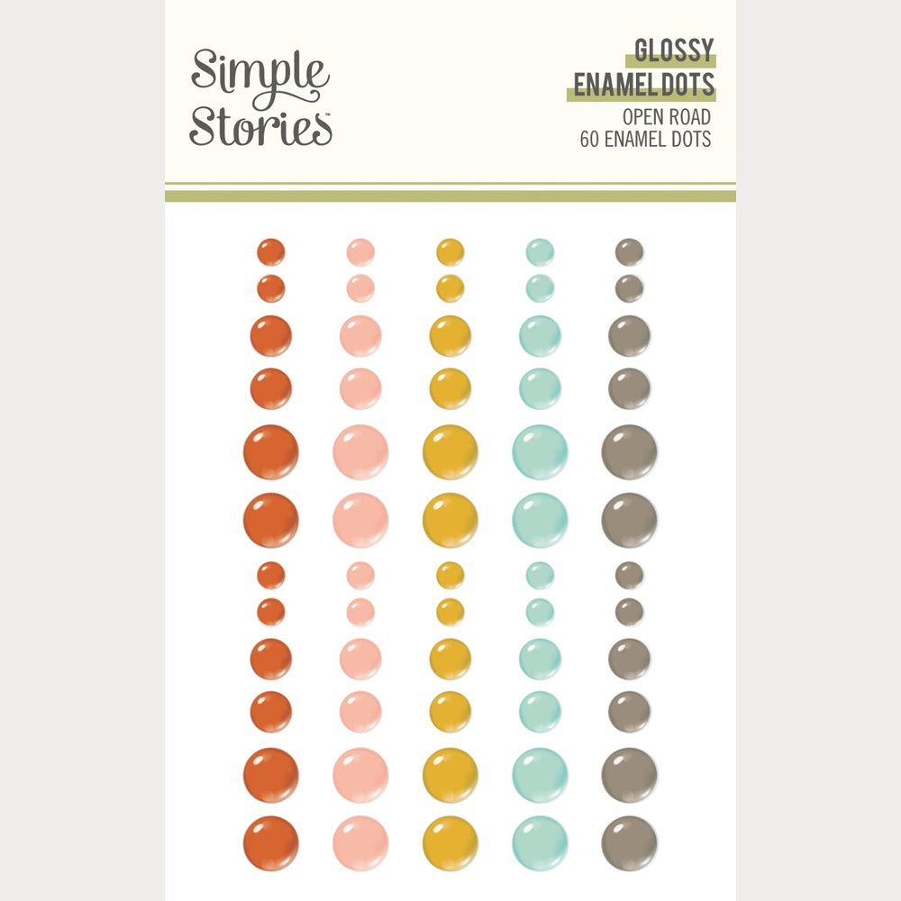 ***Pre-Order*** Simple Stories - Open Road - Glossy Enamel Dots