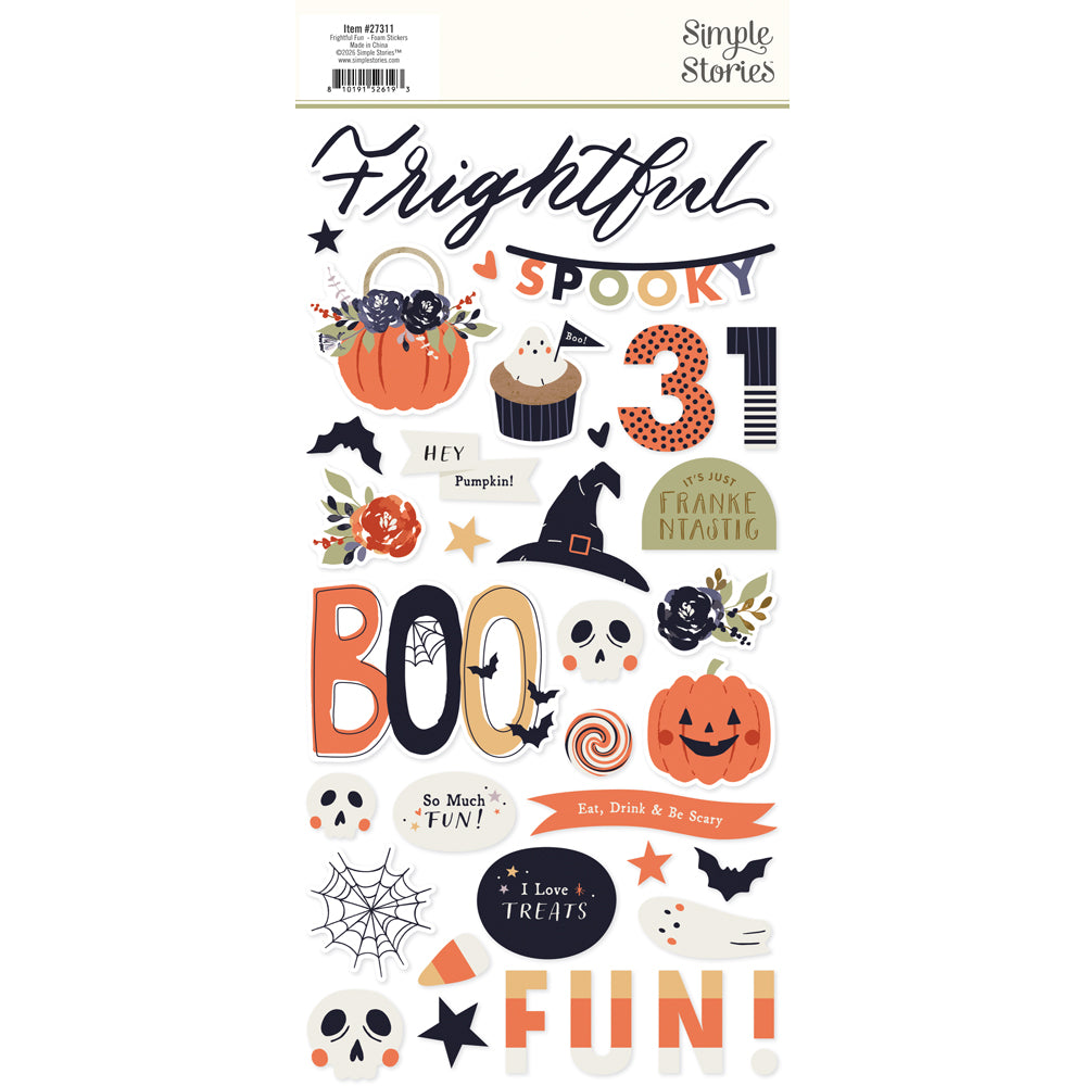 ***Pre-Order*** Simple Stories - Frightful Fun - Foam Stickers