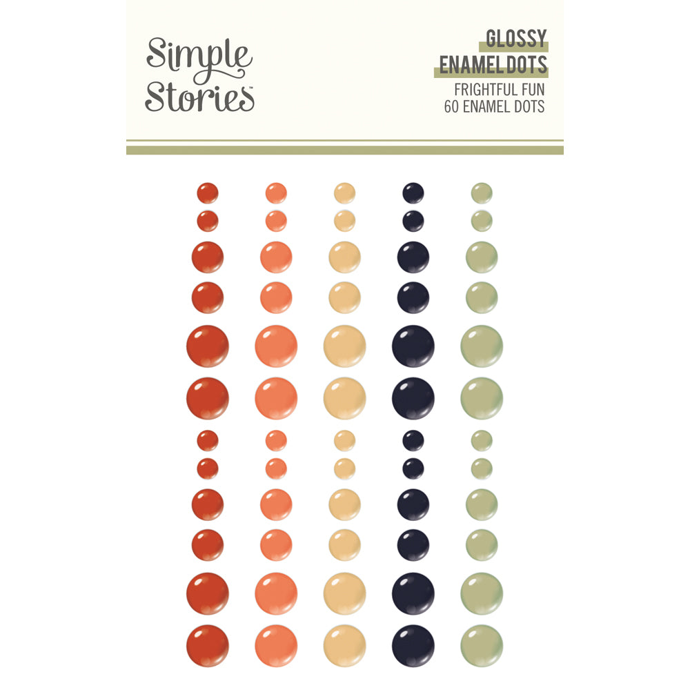 ***Pre-Order*** Simple Stories - Frightful Fun - Glossy Enamel Dots
