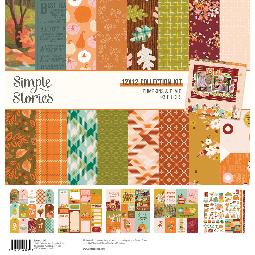 ***Pre-Order*** Simple Stories - Pumpkins and Plaid - Collection Kit