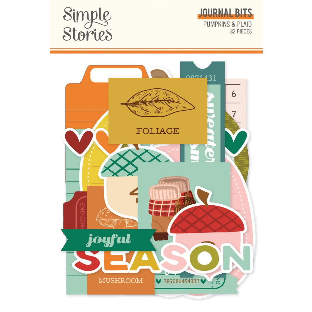 ***Pre-Order*** Simple Stories - Pumpkins and Plaid - Journal Bits & Pieces