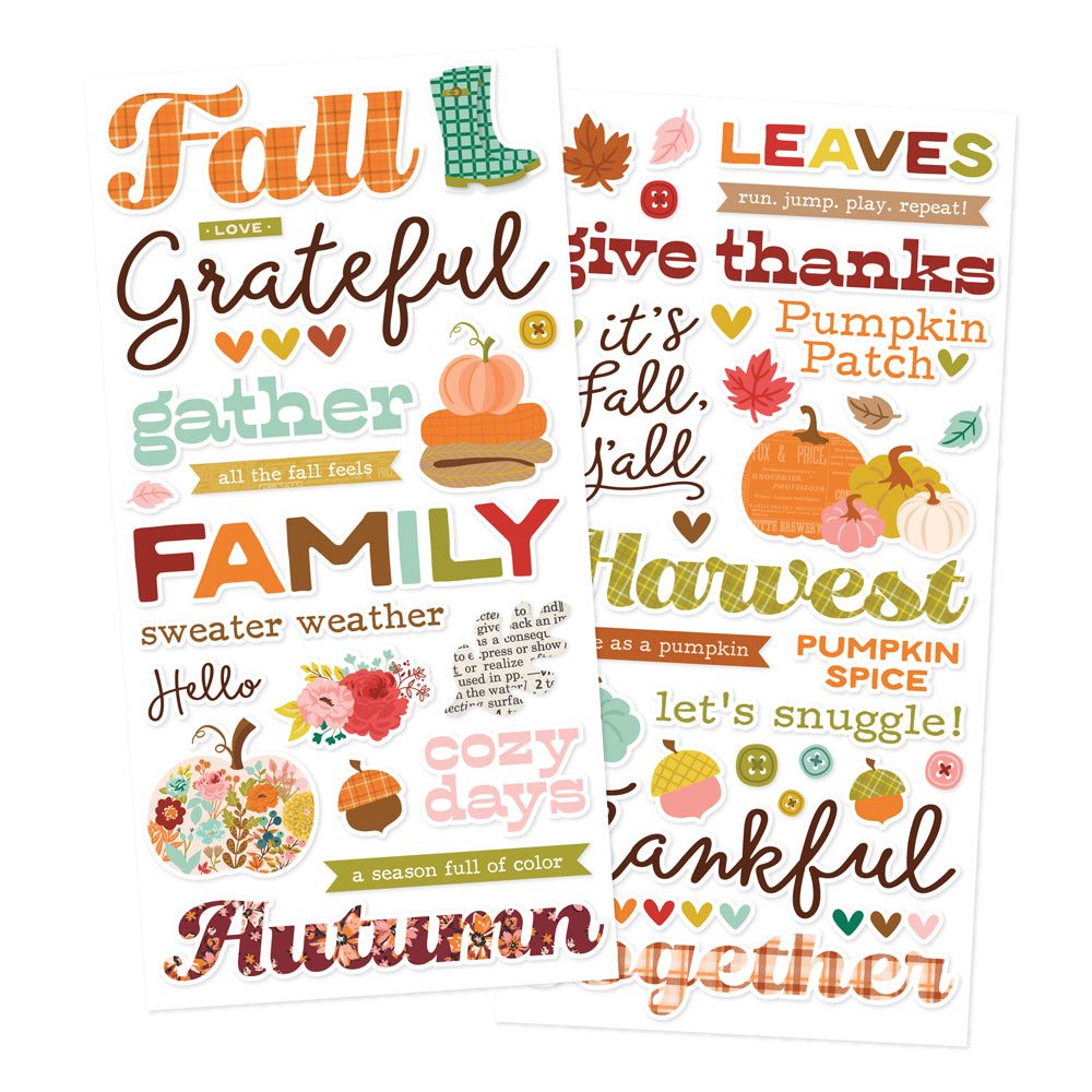 ***Pre-Order*** Simple Stories - Pumpkins and Plaid - Foam Stickers