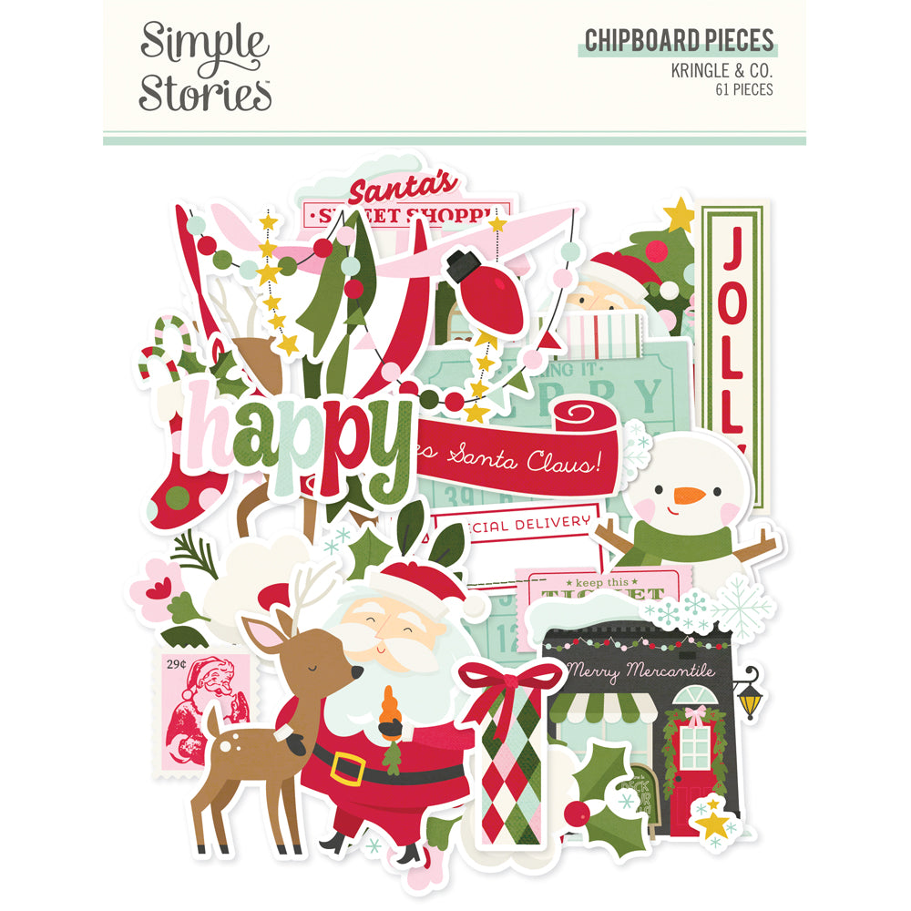 ***Pre-Order*** Simple Stories - Kringle and Co. - Chipboard Pieces