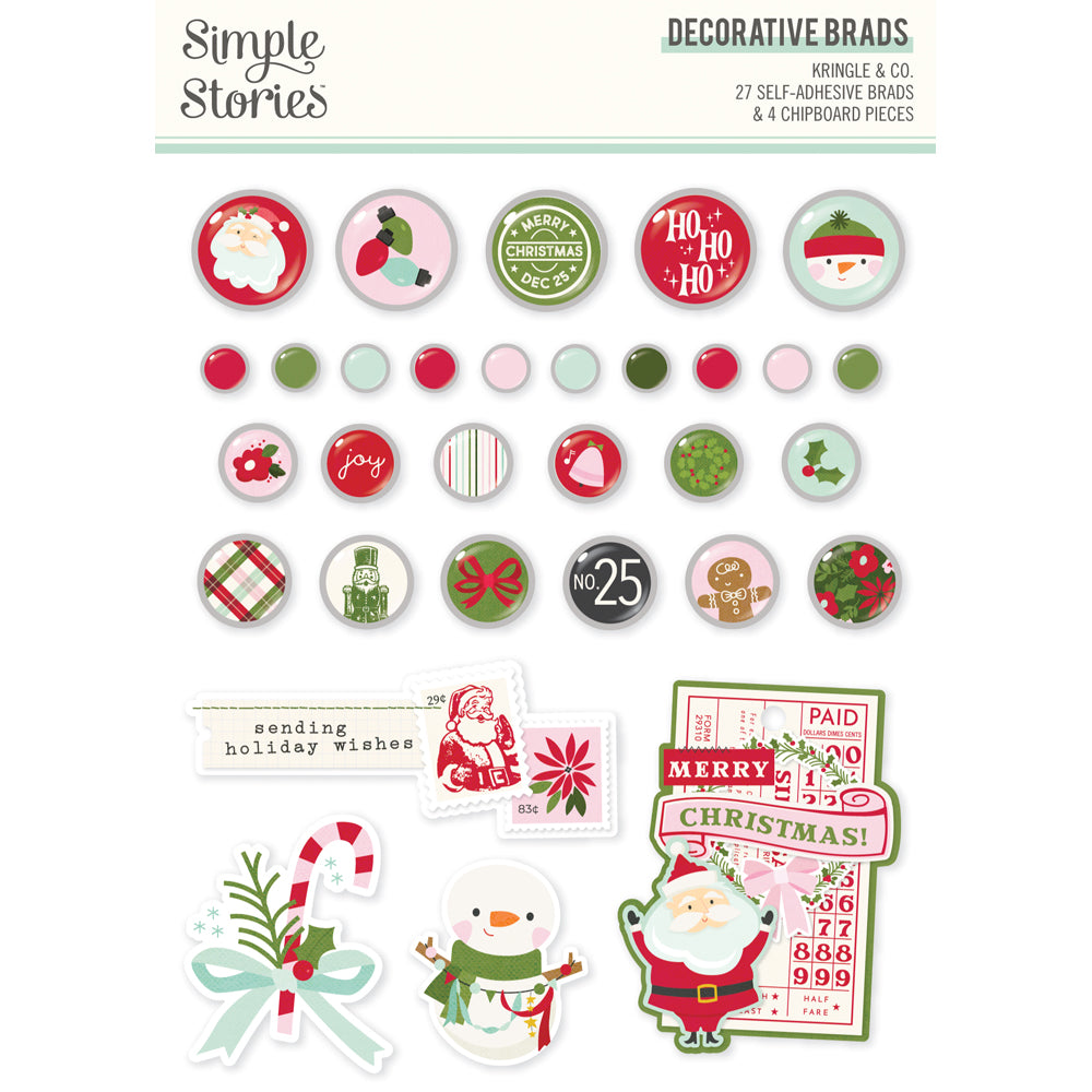 ***Pre-Order*** Simple Stories - Kringle and Co. - Decorative Bradss