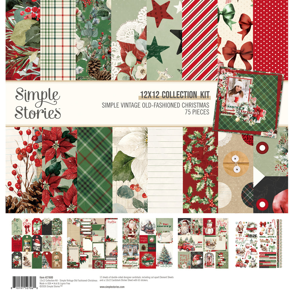 ***Pre-Order*** Simple Stories - Simple Vintage Old-Fashioned Christmas - Collection Kit