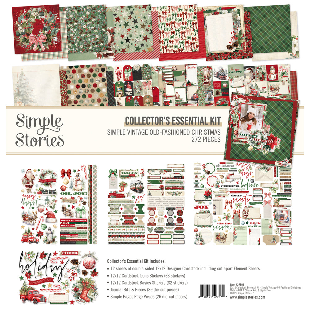 ***Pre-Order*** Simple Stories - Simple Vintage Old-Fashioned Christmas - Collectors Essentials Kit