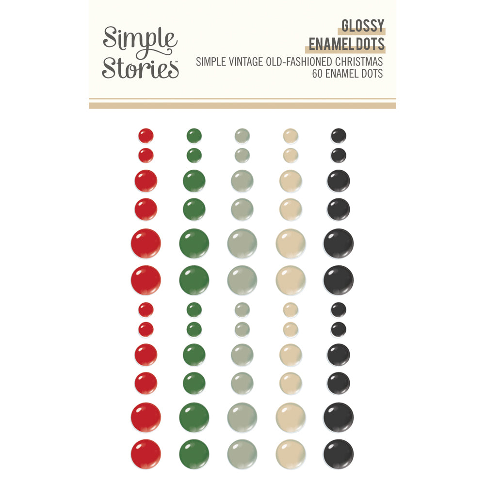 ***Pre-Order*** Simple Stories - Simple Vintage Old-Fashioned Christmas - Glossy Enamel Dots