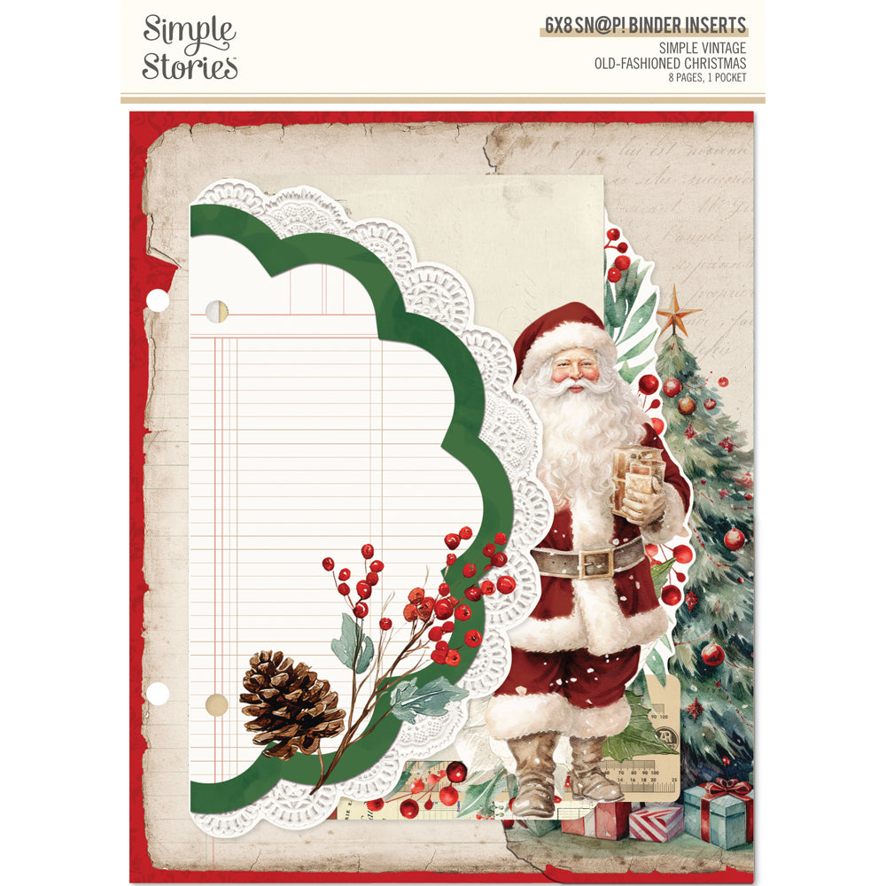***Pre-Order*** Simple Stories - Simple Vintage Old-Fashioned Christmas - SN@P! 6x8 Binder Inserts