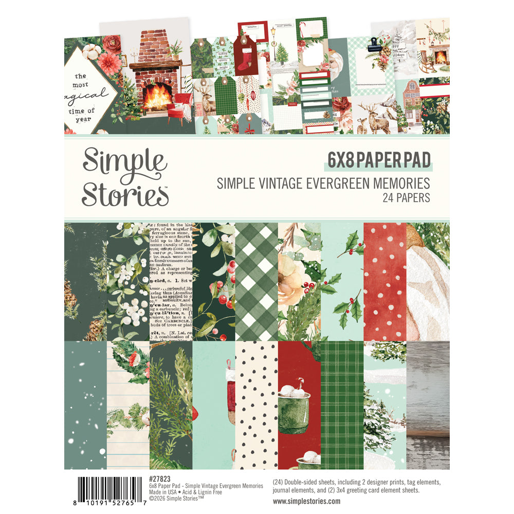 ***Pre-Order*** Simple Stories - Simple Vintage Evergreen Memories - 6x8 Pad