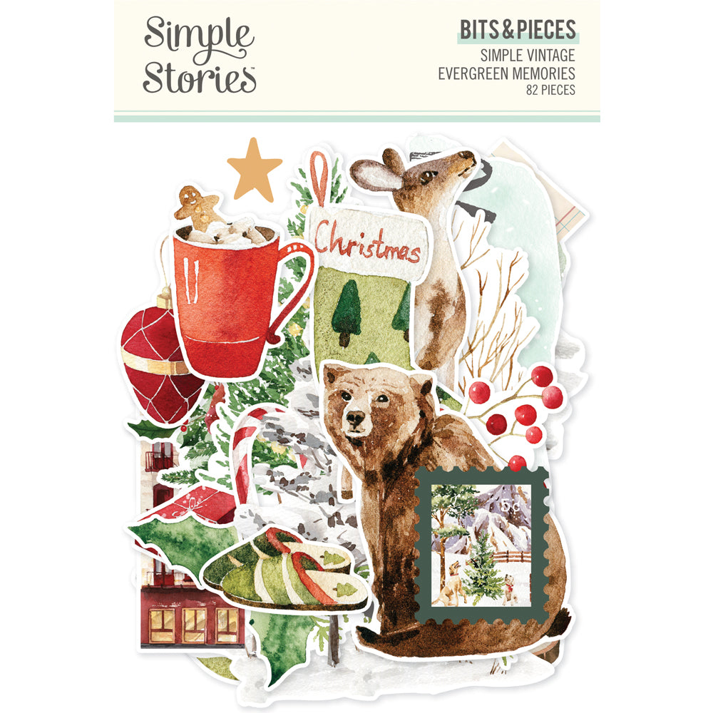 ***Pre-Order*** Simple Stories - Simple Vintage Evergreen Memories - Bits & Pieces