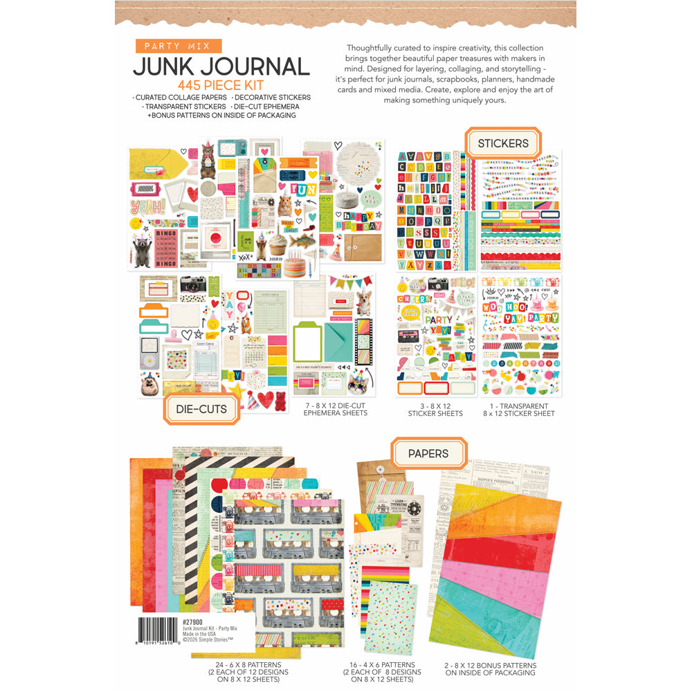 ***Pre-Order*** Simple Stories - Junk Journal Kit - Party Mix