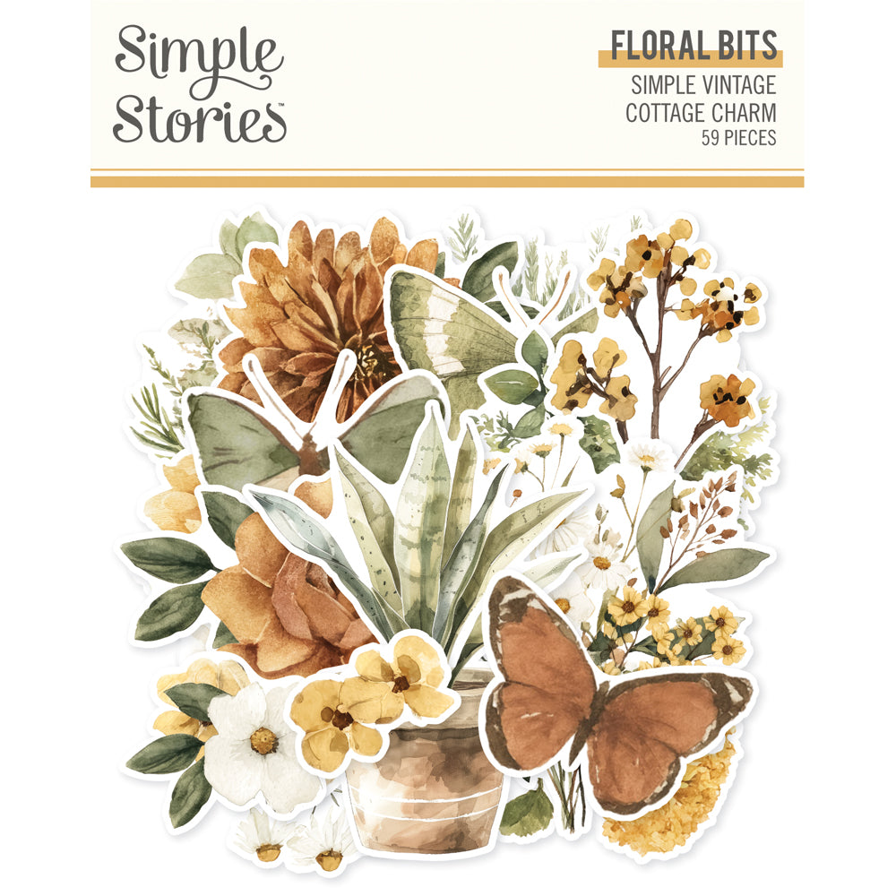 ***Pre-Order*** Simple Stories - Simple Vintage Cottage Charm - Floral Bits & Pieces