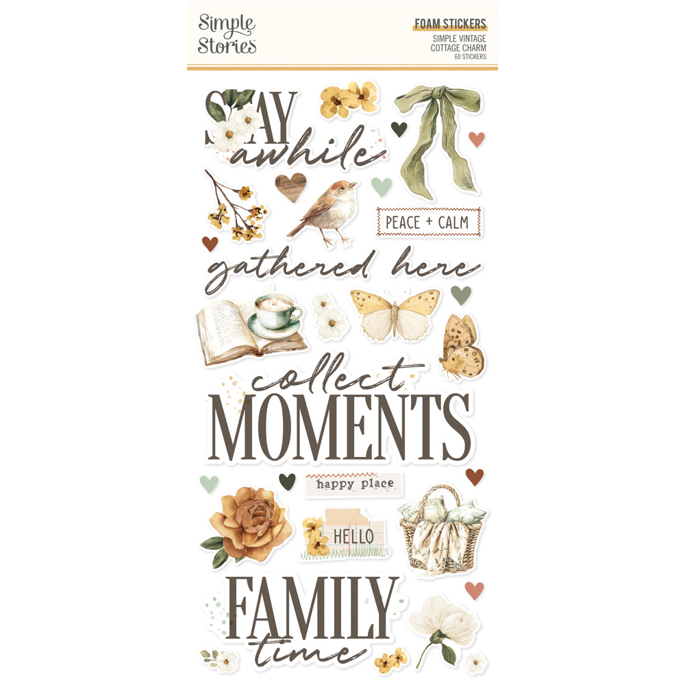 ***Pre-Order*** Simple Stories - Simple Vintage Cottage Charm - Foam Stickers