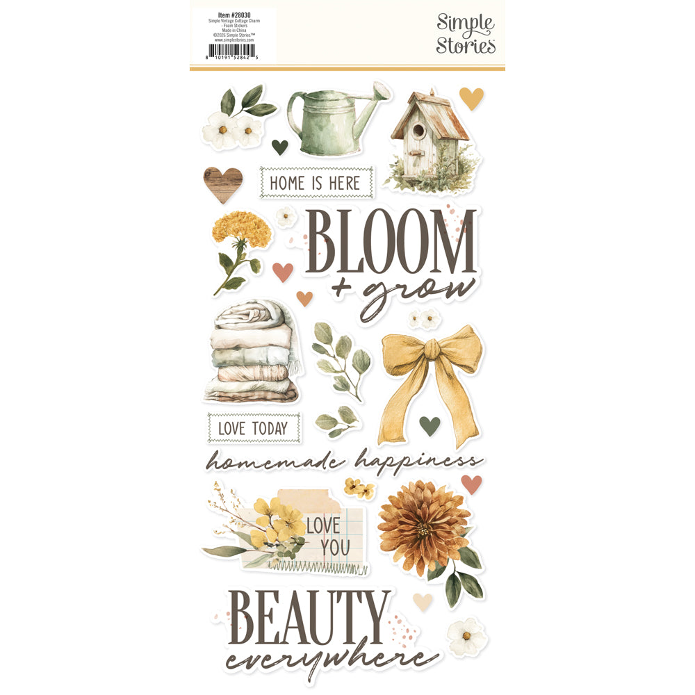 ***Pre-Order*** Simple Stories - Simple Vintage Cottage Charm - Foam Stickers