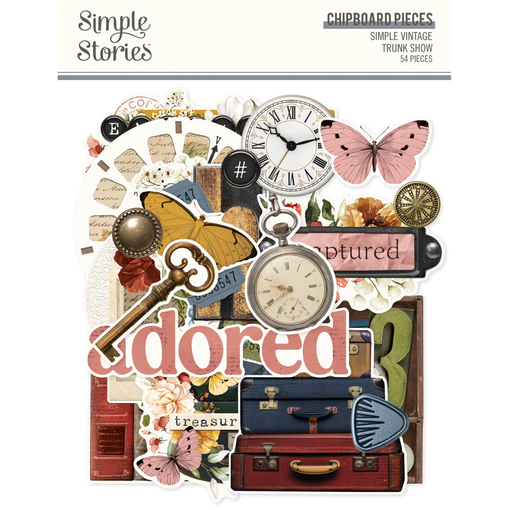 ***Pre-Order*** Simple Stories - Simple Vintage Trunk Show - Chipboard Pieces