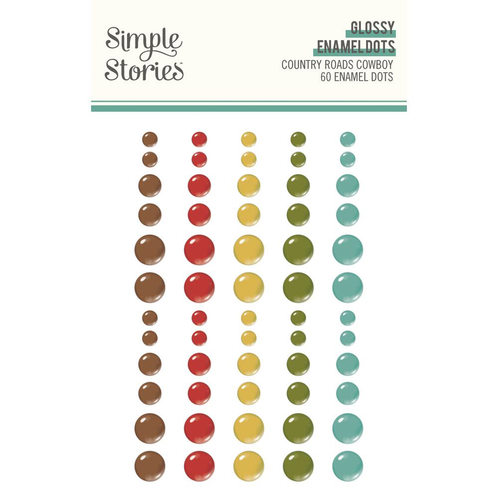 ***Pre-Order*** Simple Stories - Country Roads Cowboy - Glossy Enamel Dots
