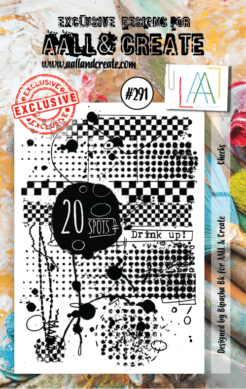 AALL & CREATE - A7 CLEAR STAMP SET - CHECKS