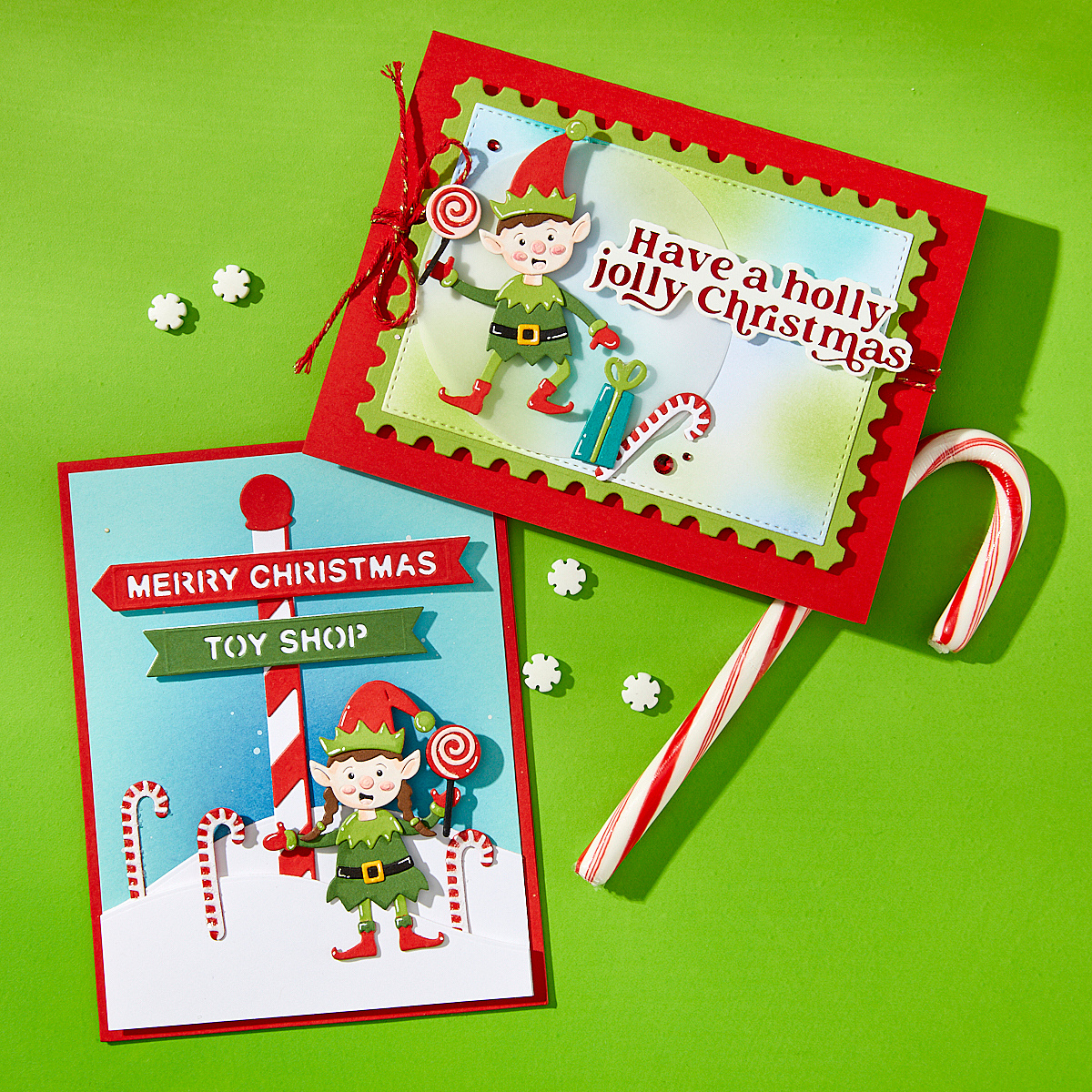 Spellbinders - Santa's Elves Etched Dies by Simon Hurley