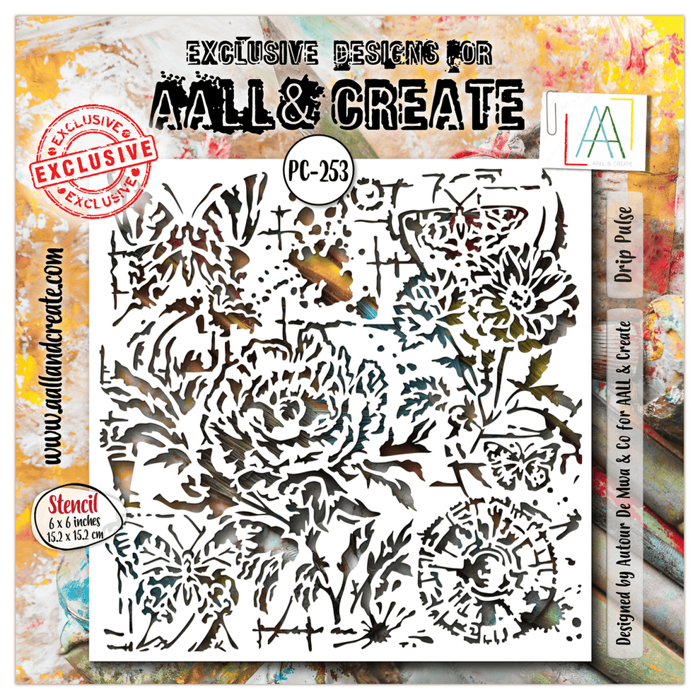 AALL And Create - 6x6 Stencil - Drip Pulse - #253