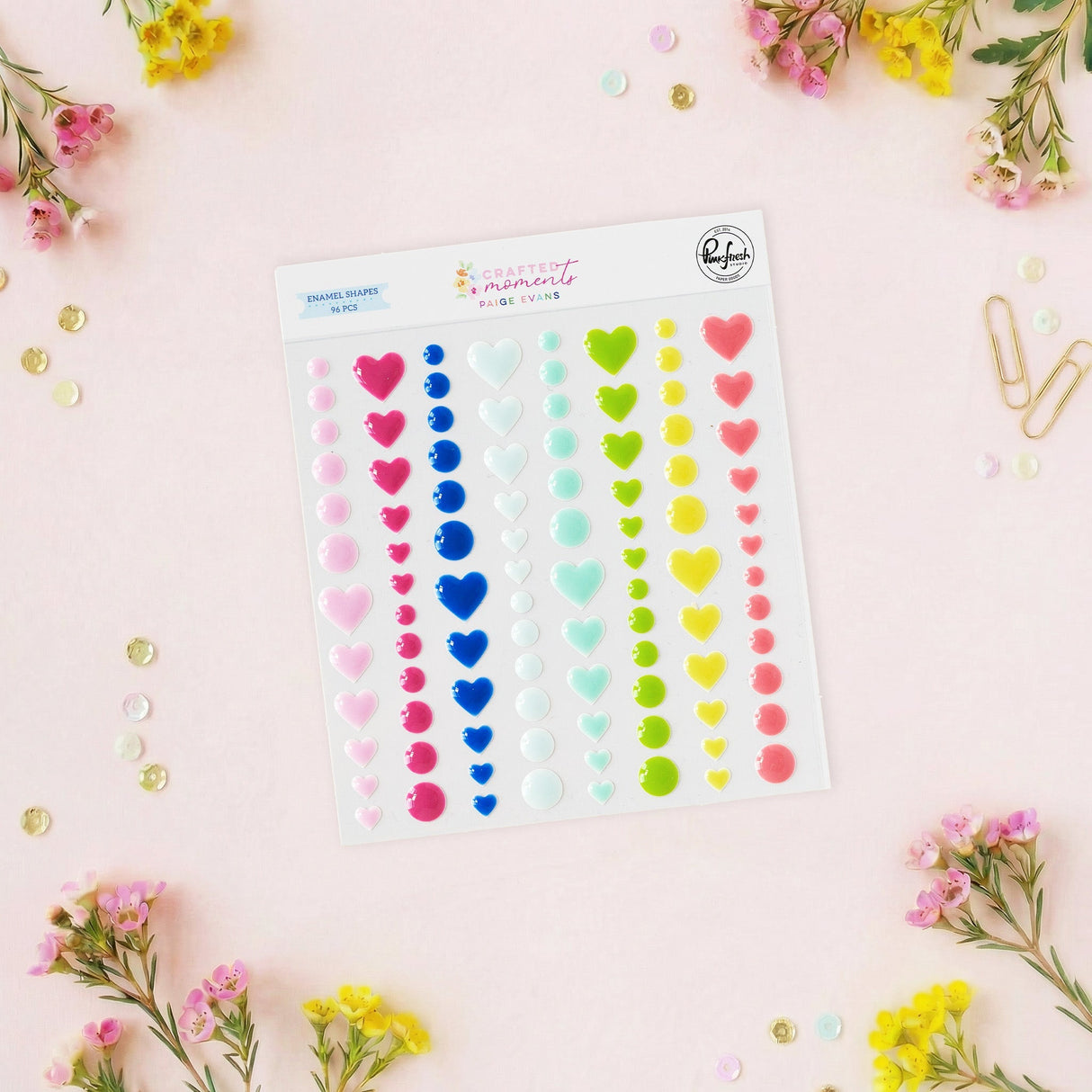 Pinkfresh Studio - Paige Evans - Crafted Moments - Enamel Shapes