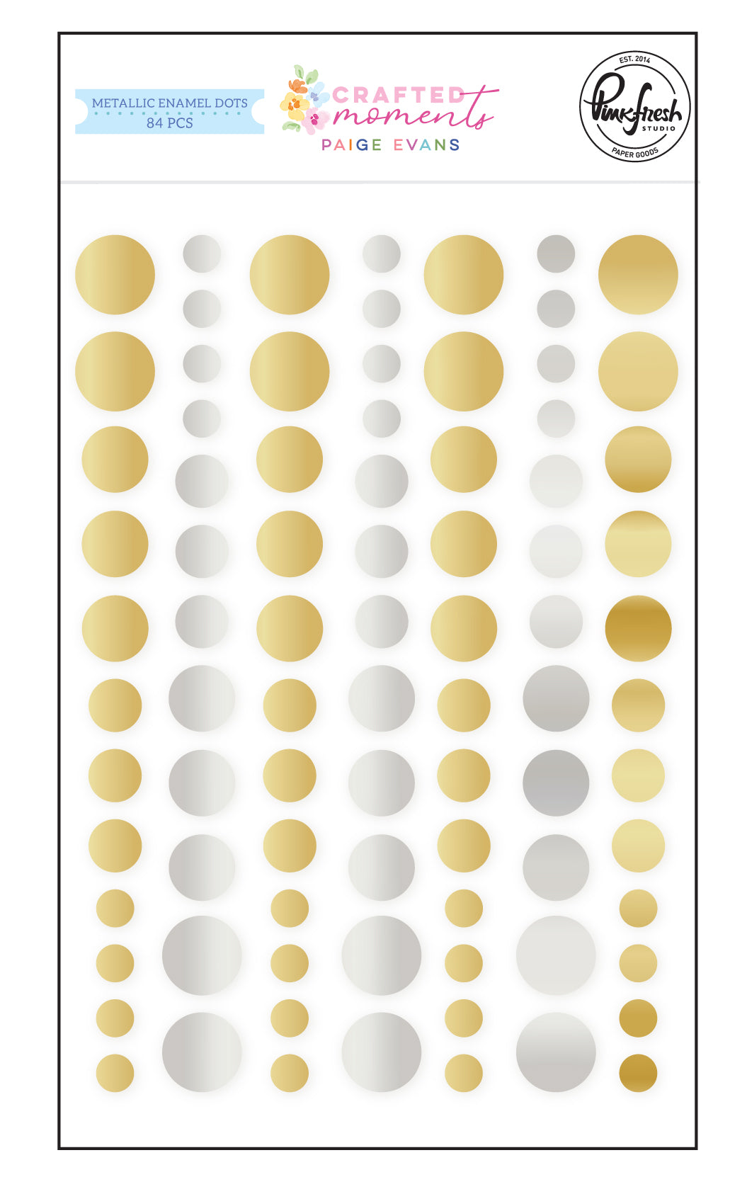 Pinkfresh Studio - Paige Evans - Crafted Moments - Metallic Enamel Dots