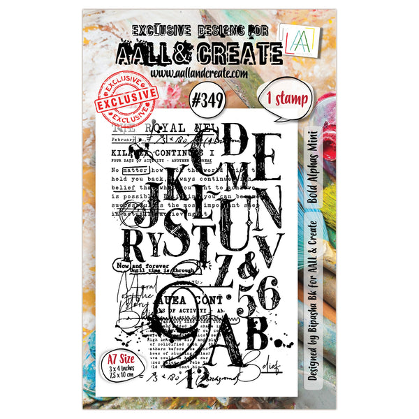 AALL & Create - A7 Clear Stamp Set - Bold Alphas Mini - #349