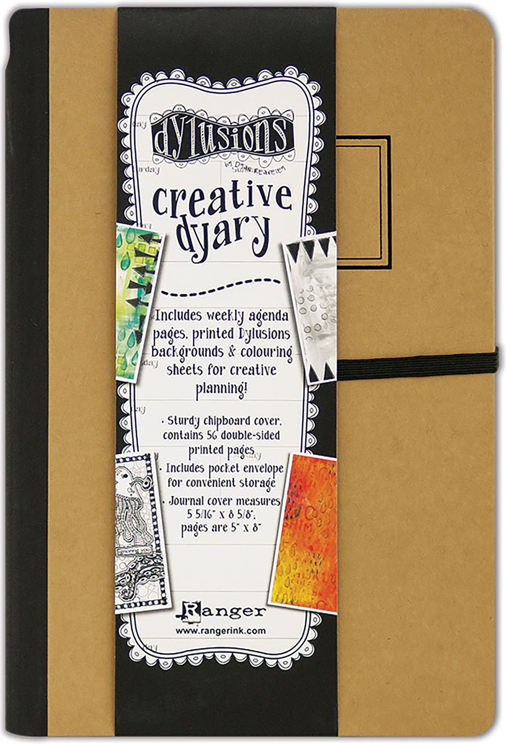Dylusions - Creative Dyary 2 5"X8" - Kraft W/Black