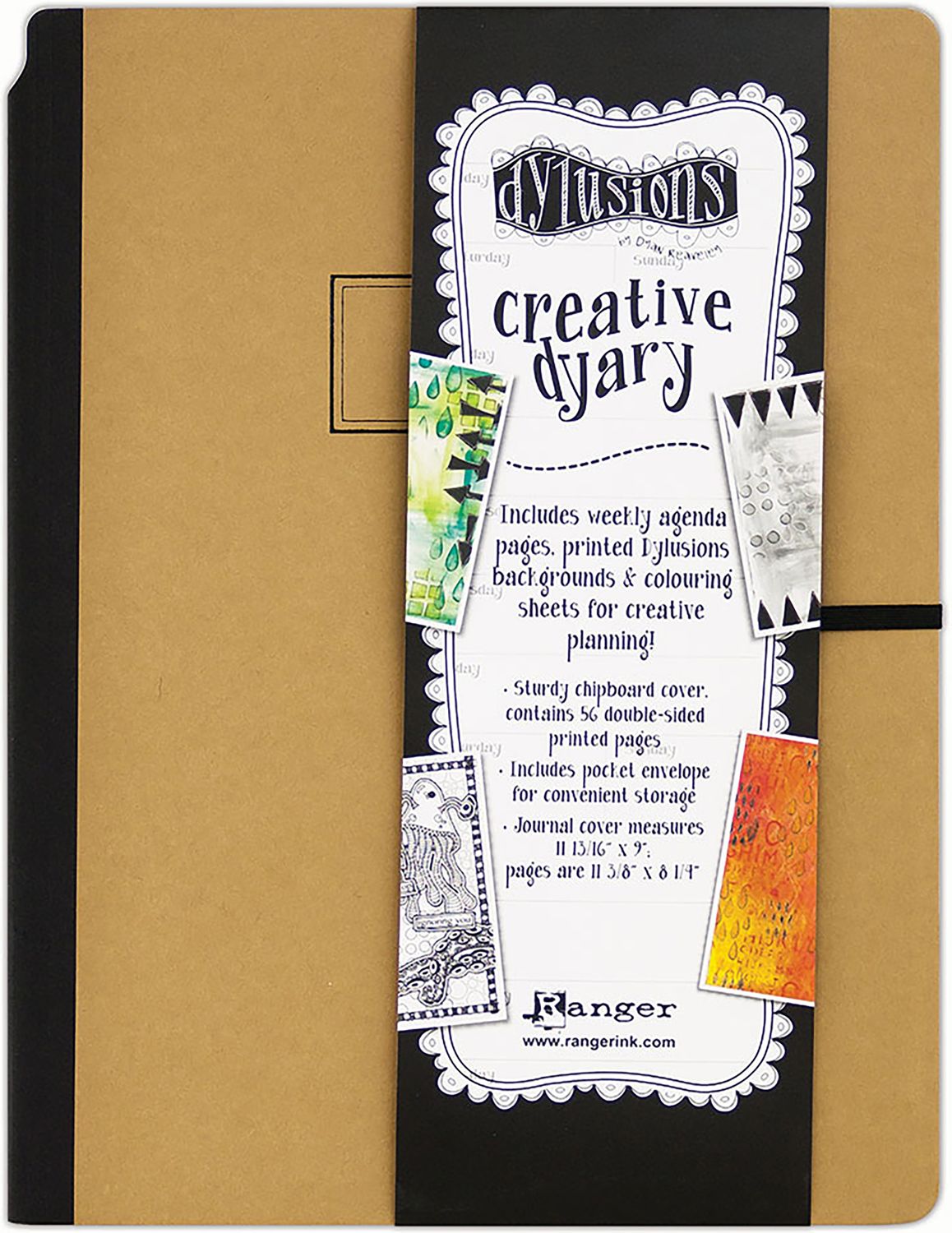 Dylusions - Creative Dyary 11.8125"X9" - Kraft W/Black