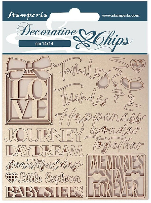 Stamperia - Decorative Chips - Day Dream Writings