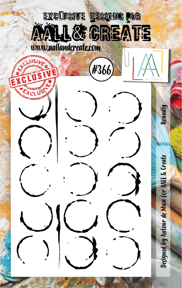 AALL & CREATE - A7 CLEAR STAMP SET - ROUNDLY #366