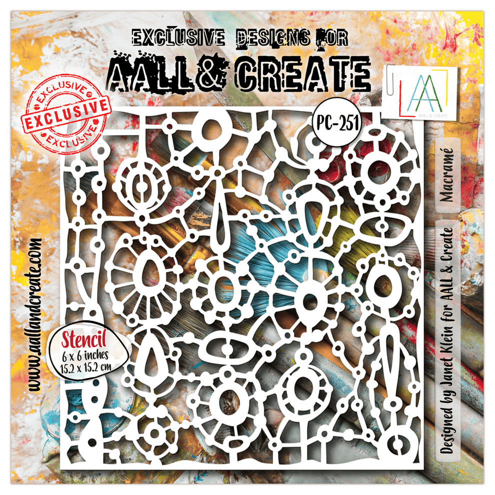 AALL And Create - 6x6 Stencil - Macrame- #251