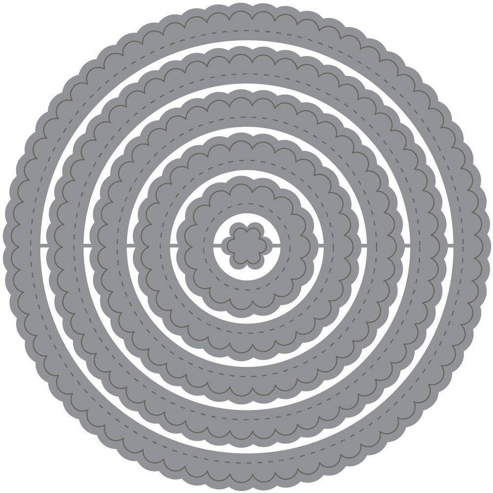 Honey Bee Stamps - Stitched Scallop Circles - Honey Cuts