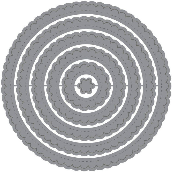 Honey Bee Stamps - Stitched Scallop Circles - Honey Cuts