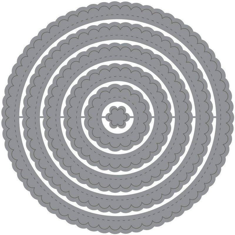 Honey Bee Stamps - Stitched Scallop Circles - Honey Cuts