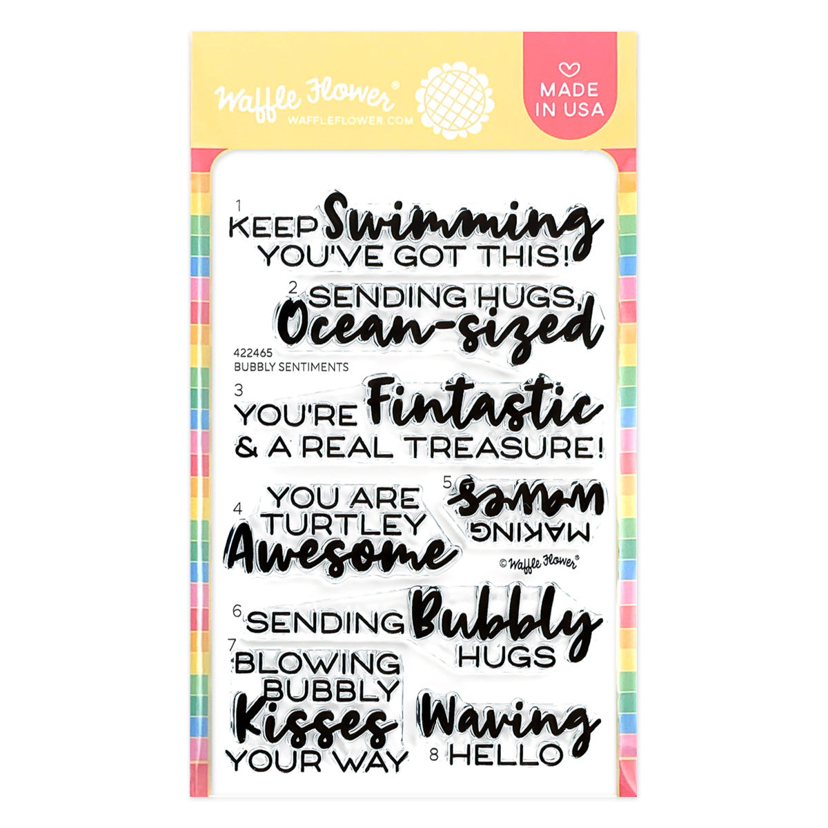 ***Pre-Order*** Waffle Flower - May Release - Bubbly Sentiments Stamp Set