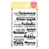 ***Pre-Order*** Waffle Flower - May Release - Bubbly Sentiments Stamp Set