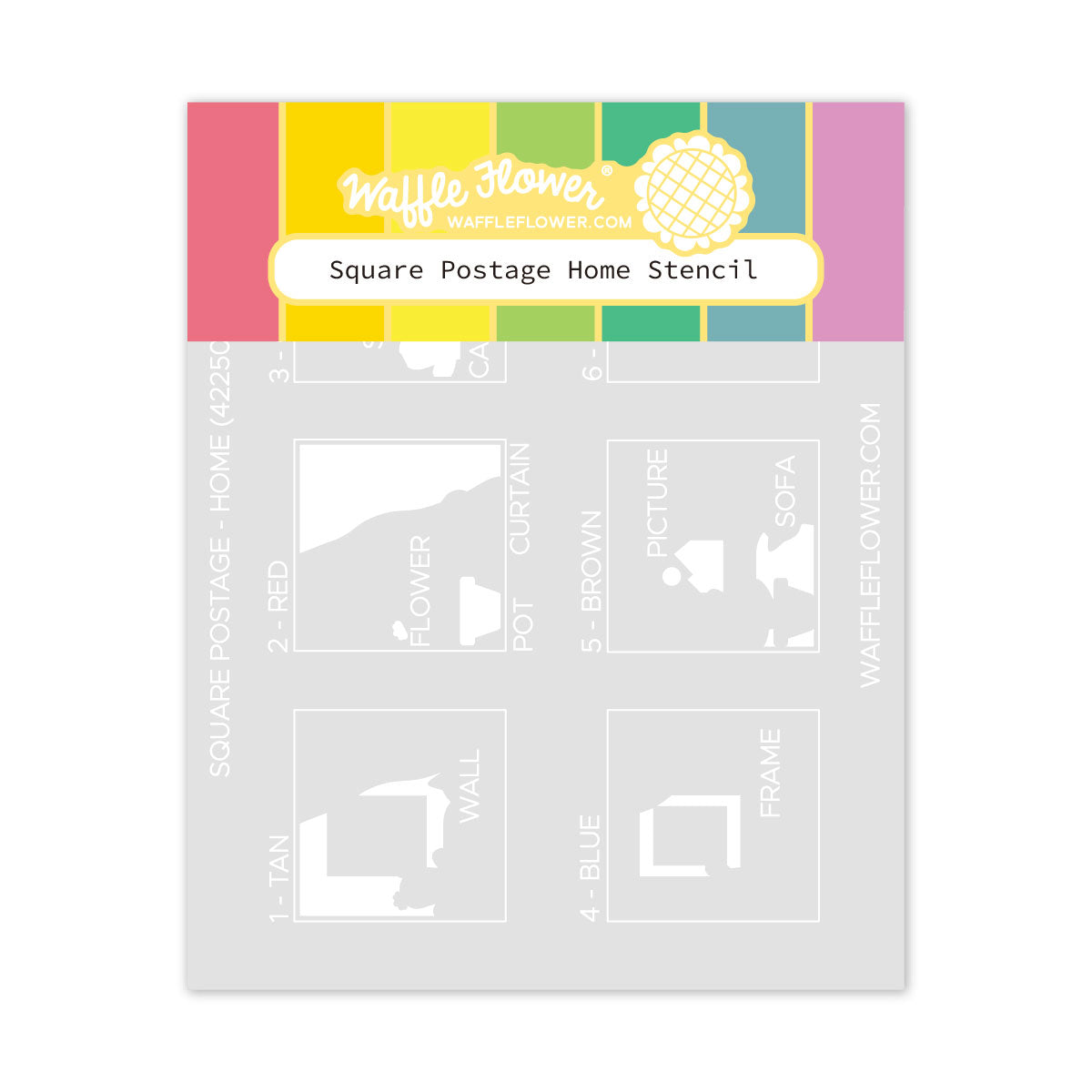 ***Pre-Order*** Waffle Flower - Square Postage Home Stencil