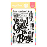 ***Pre-Order*** Waffle Flower - Baby Announcement Sentiments Stamp Set