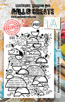 AALL & Create - A7 Clear Stamp Set - Scripted Semicircles -