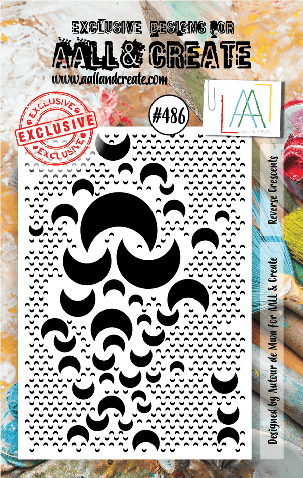 AALL & Create - A7 Clear Stamp Set - Reverse Crescents - #486