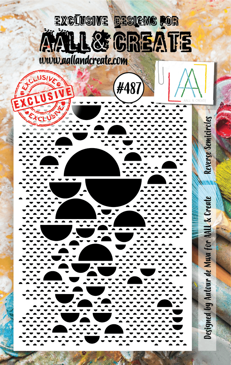 AALL & Create - A7 Clear Stamp Set - Reverse Semicircles - #487