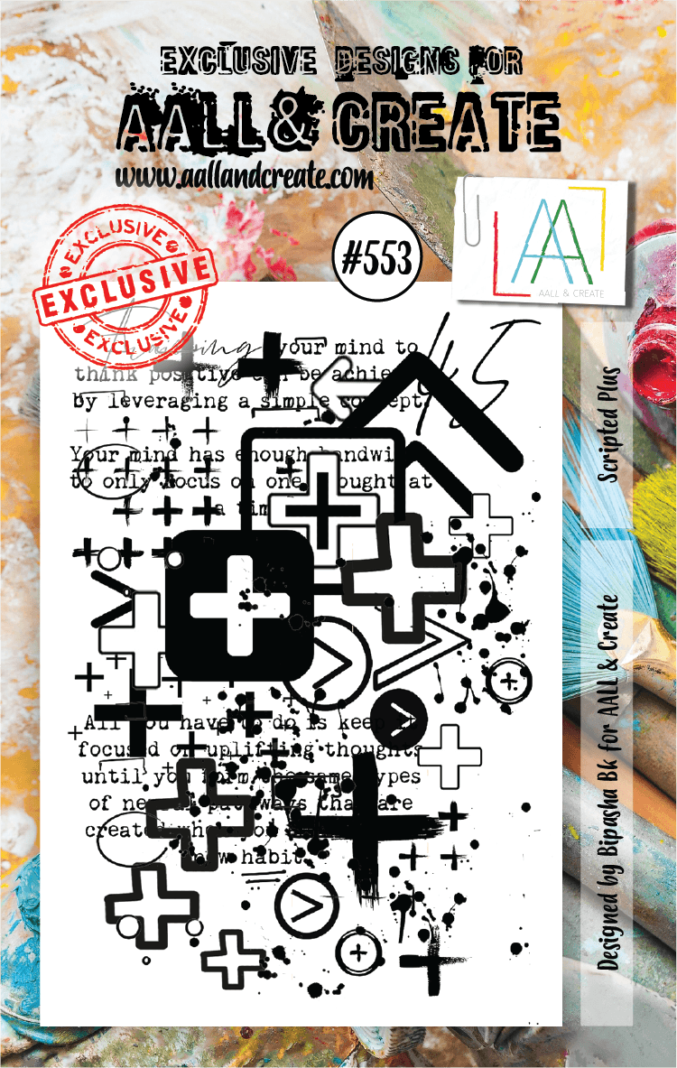 AALL & Create - A7 Clear Stamp Set - Scripted Plus - #553