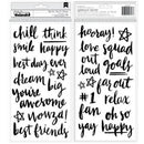 Crate Paper - Good Vibes - Thickers Stickers - High Five Word - Black Puffy