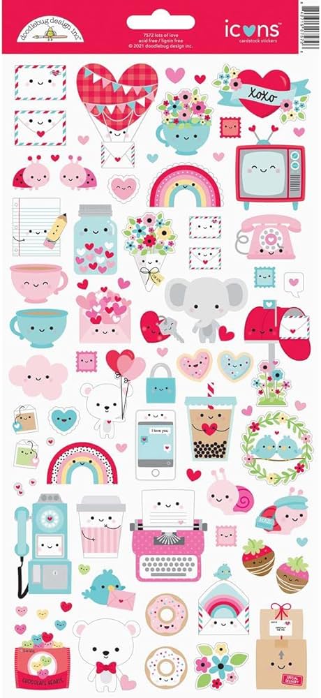 Doodlebug - Lots of Love - Icon Stickers