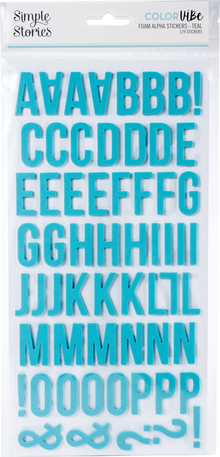 Simple Stories - Color Vibe Foam Alpha - Teal