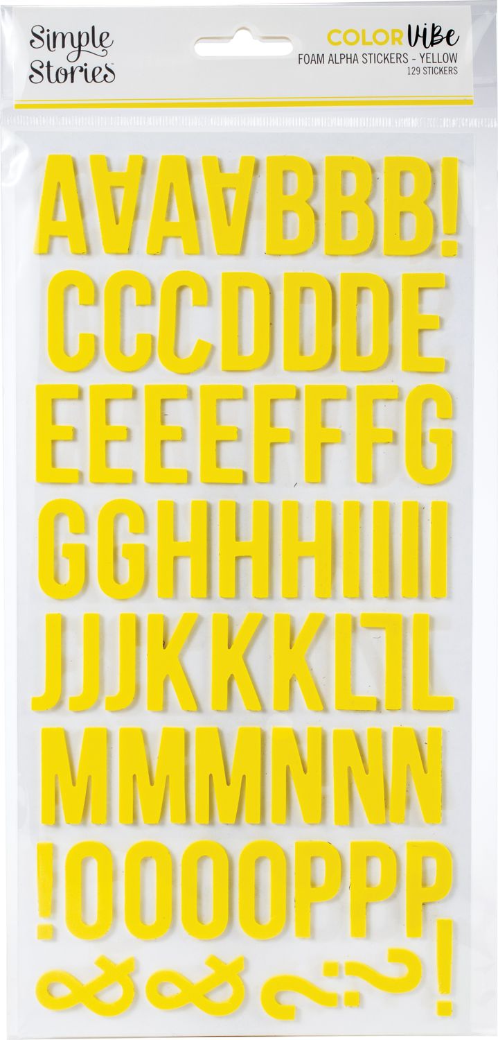 Simple Stories - Color Vibe Foam Alpha - Yellow