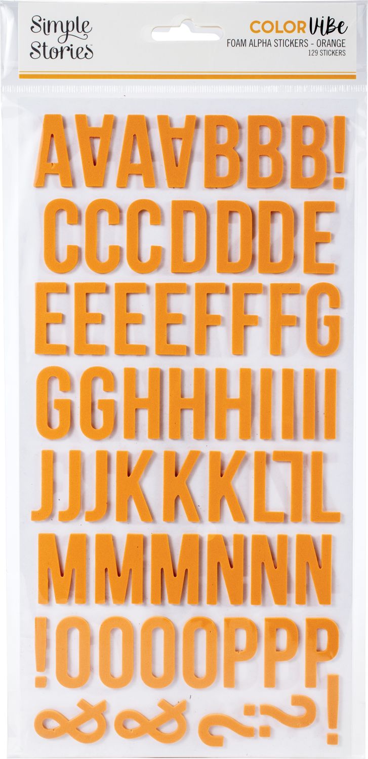 Simple Stories - Color Vibe Foam Alpha - Orange