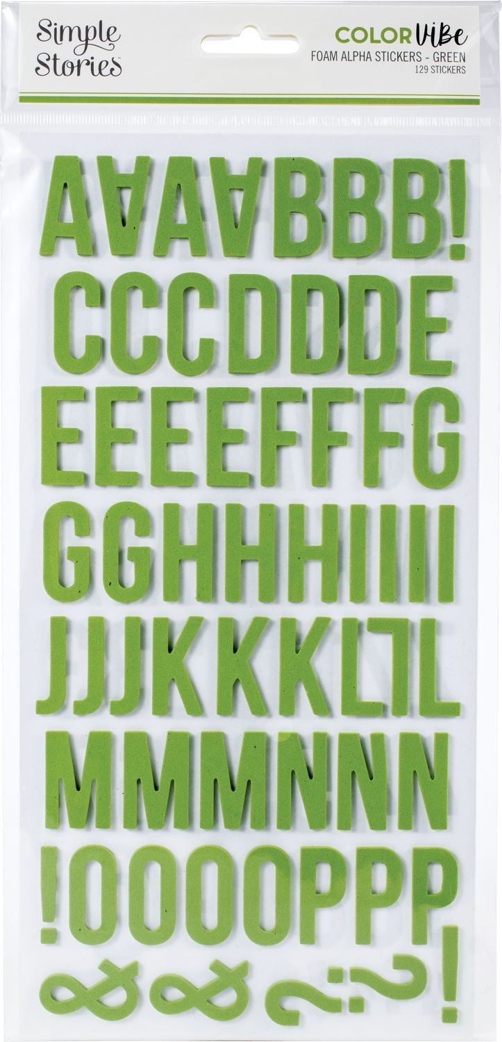 Simple Stories - Color Vibe Foam Alpha - Green